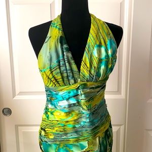 Nina Austin sleeveless backless dress